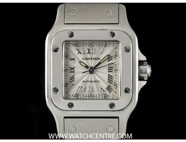 Cartier Stainless Steel Millenium Dial Santos Galbee Ladies Wristwatch
