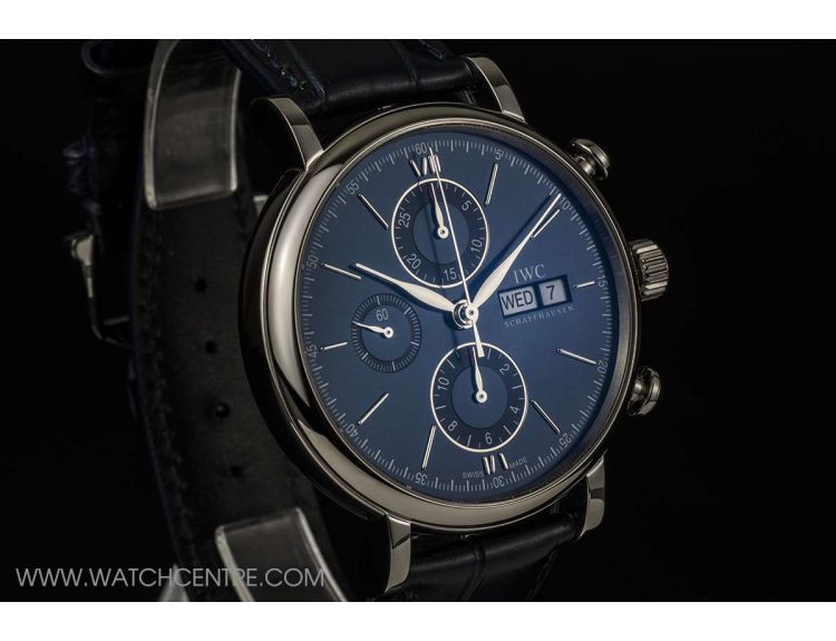 IWC S S Blue Dial Ltd Edition Portofino Chrono B P IW391019 Watch Centre