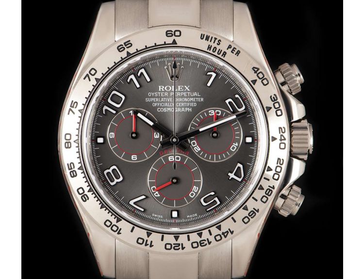 Rolex daytona white gold grey dial cheap