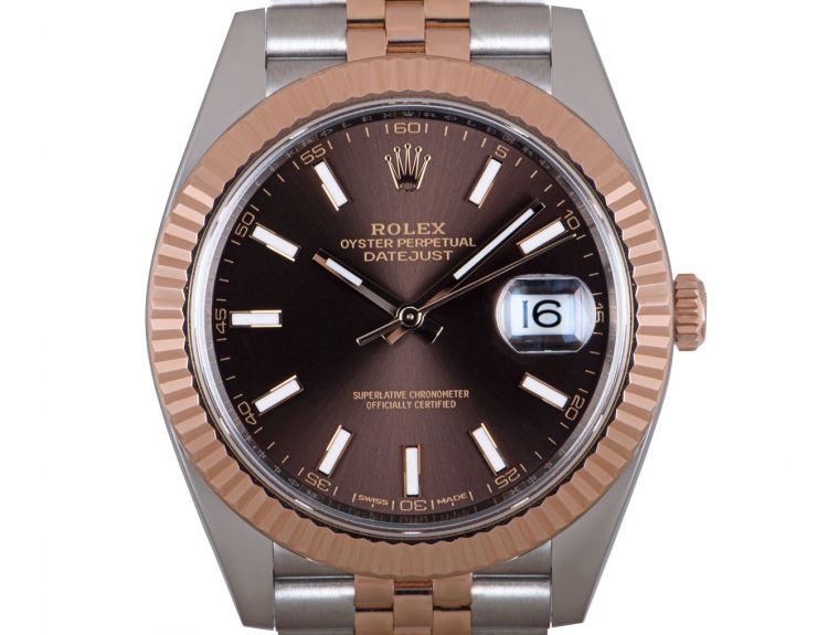rolex datejust 41 chocolate